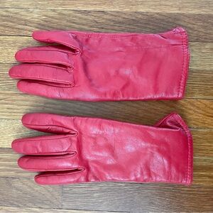 Merona Vibrant Red Leather Gloves